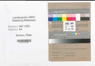 Entnazifizierung Peter Kronen , geb. 27.07.1905 ()