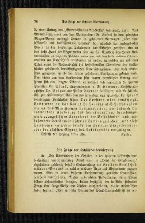 ¬Die¬ Frage der Schüler-Überbürdung