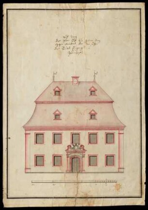Grundriss und Aufriss des Salemer Pfarrhofs zu Schemmerberg