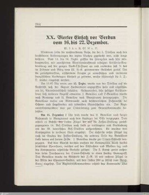 XX. Vierter Einsatz vor Verdun vom 16. bis 22. Dezember