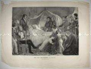Der Tod Napoleons / Napoleon auf dem Sterbebette 1821