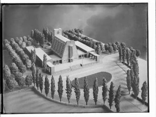 Krematorium Ohlsdorf (Hamburg-Ohlsdorf): Modell der Gesamtanlage : SchumacherWV Nr. 280