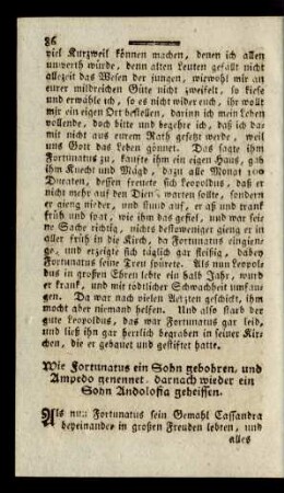 Wie Fortunatus ein Sohn gebohren ... Ampedo ... darnach wieder ein Sohn Andolosia geheissen.