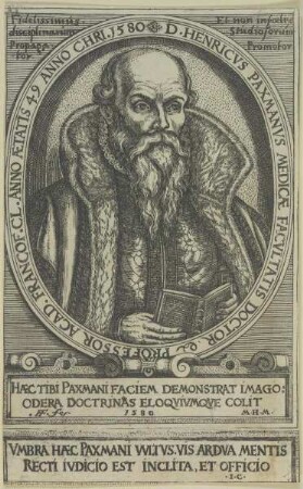 Bildnis des Henricus Paxmanus