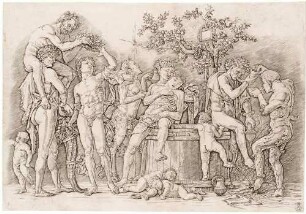 Bacchanal mit dem Weinfass