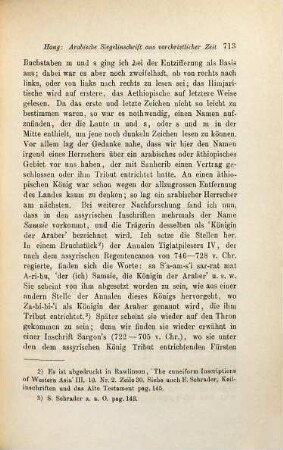 Ueber eine arabische Siegelinschrift aus vorchristlicher Zeit