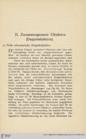 II. Zusammengesetzte Objektive (Doppelobjektive)
