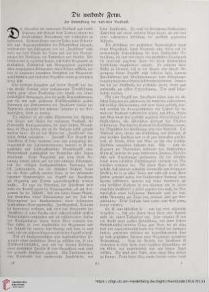 26: Die werdende Form : zur Entwicklung der modernen Baukunst