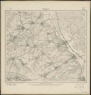 Meßtischblatt 3689 : Landser, 1915 : Landser. - Aufn. 1885, hrsg. 1887, B. 08, N. 13, Aufldr. 1915. - 1:25000. - [Berlin]: Reichsamt für Landesaufnahme, 1915. - 1 Kt.
