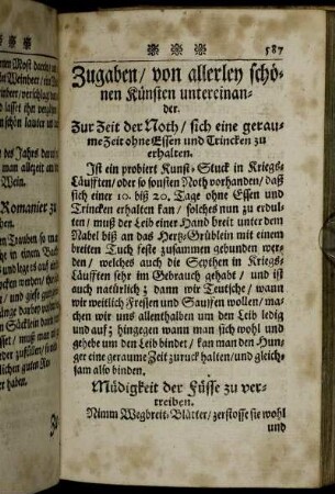 Zugaben/ von allerley schönen Künsten untereinander.