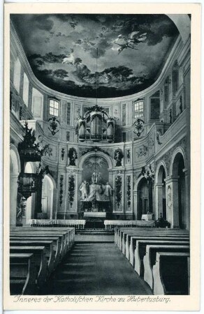 Wermsdorf. Schloss Hubertusburg, Inneres, Schlosskapelle, Blick zum Altar