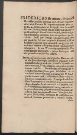 Fridericus strenuus, Friderici Gravis filius, ...