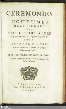 1,2: Contenant des Dissertations sur les Pratiques Religieuses des Indes Orientaux