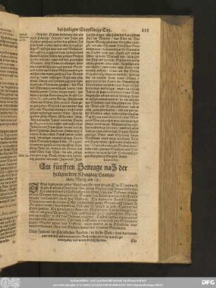 Am fünfften Sontage nach der heiligen drey Königtag/ Evangelium/ Matth. am 13.