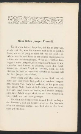 Mein lieber junger Freund!