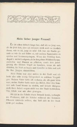 Mein lieber junger Freund!