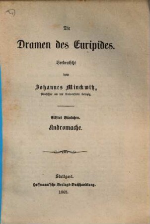 Die Dramen des Euripides, 11. Andromache