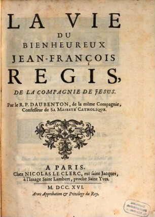 La Vie du ... Jean-François Regis