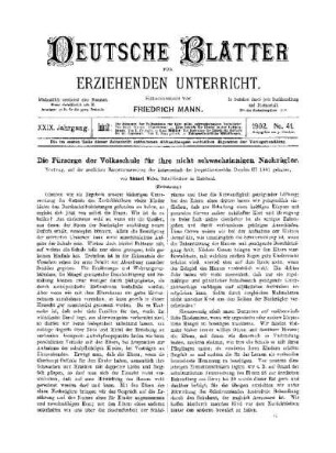 Die Fürsorge der Volksschule für ihre nicht schwachsinnigen Nachzügler : (Fortsetzung)