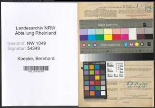 Entnazifizierung Bernhard Koepke , geb. 21.02.1893 (Arbeiter)