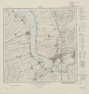 2710 (alte Nr.: 1282) Leer, Meßtischblatt (4cm - Karte)