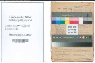Entnazifizierung Lothar Heckhausen , geb. 28.02.1890 (Angestellter)