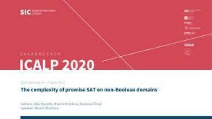 The complexity of promise SAT on non-Boolean domains: Q/A Session A - Paper A3.C