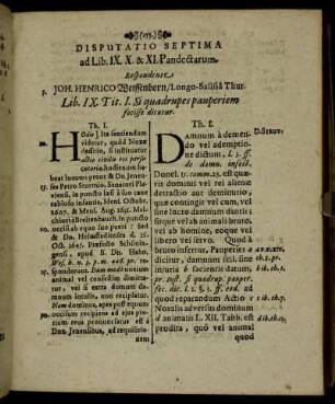 Disputatio Septima ad Lib. IX., X., XI. Pandectarum