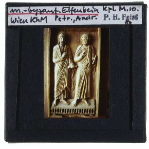 Byzantinisch, Elfenbeintafel, Apostel Andreas und Petrus