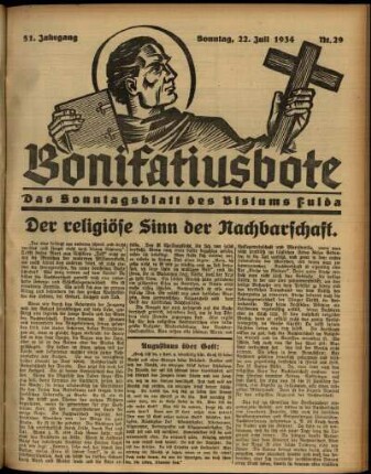 Ausgabe vom Sonntag, den 22. Juli 1934.