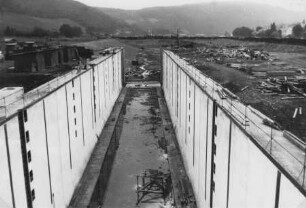 Staustufe Zeltingen/Mosel im Bau