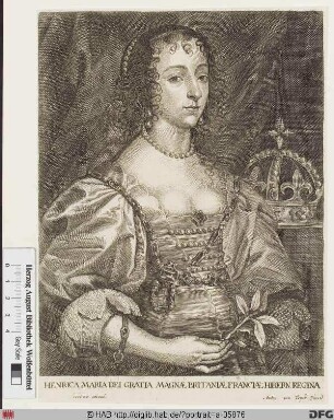 Bildnis Henriette Marie, Königin von England u. Schottland, geb. Prinzessin von Frankreich