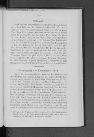 Besichtigung der Katharinenkirche.
