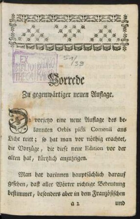 Vorrede zu gegenwärtiger neuen Auflage
