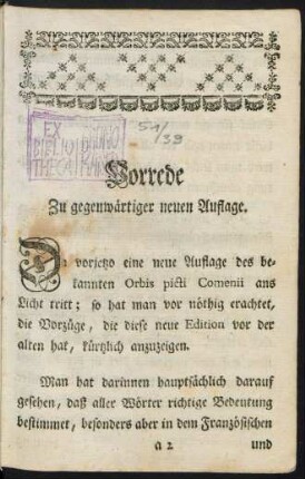 Vorrede zu gegenwärtiger neuen Auflage