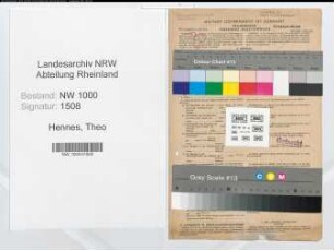 Entnazifizierung Theo Hennes, geb. 09.09.1914 (Elektroingenieur)