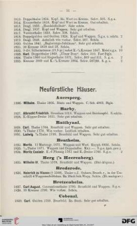 Neufürstliche Häuser (Nr. 1826-2160)