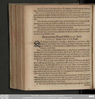 Vom vierden Monat dieses 1595. Jars.