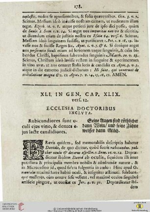 XLI-XLII In Genes. Cap. XLIX, vers. 12