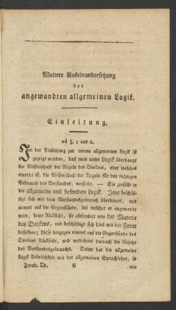 Weitere Auseinandersetzung der angewandten allgemeinen Logik