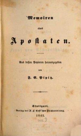 Memoiren eines Apostaten