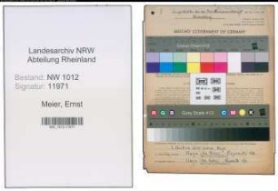 Entnazifizierung Ernst Meier , geb. 01.03.1907 (Angest.)