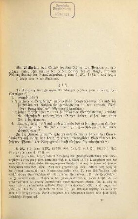 Die Zwangsvollstreckung in das unbewegliche Vermögen im Geltungsgebiete der Preussischen Grundbuchordnung : hrsg. von O. Rudorff