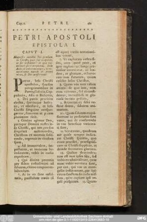 Petri Apostoli Epistola I.