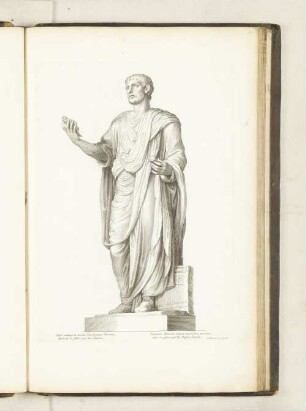Statue antique de marbre d'un fenateur Romain, haute de 6. pieds. 2. po. au Louvre.