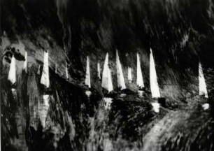 Segelregatta auf dem Bodensee, abstrakt, experimentell