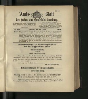 No. 118, 18. Juni 1915