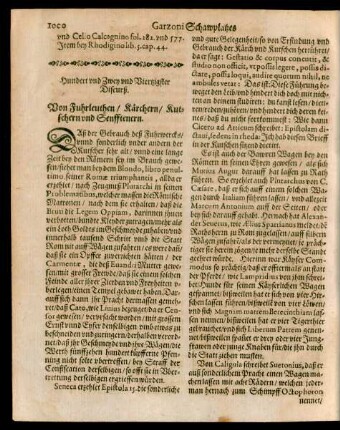 Hundert und Zwey und Viertzigster Discurß. Von Fuhrleuthen/ Kärchern/ Kutschern und Senfftenern.