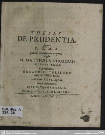 Theses de prudentia