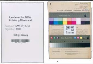 Entnazifizierung Georg Rettig , geb. 10.05.1905 (Ingenieur)